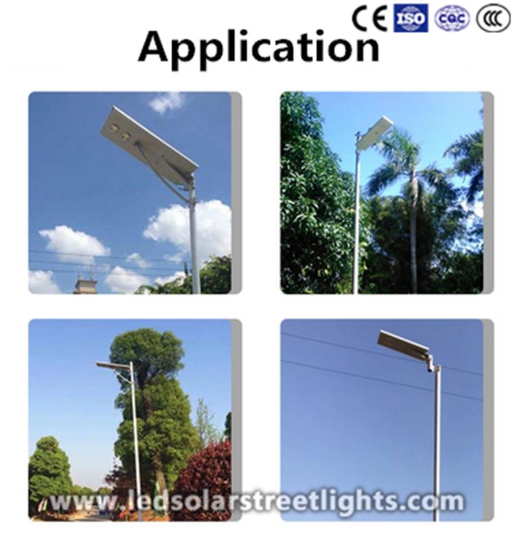 applied of 12w solar street light