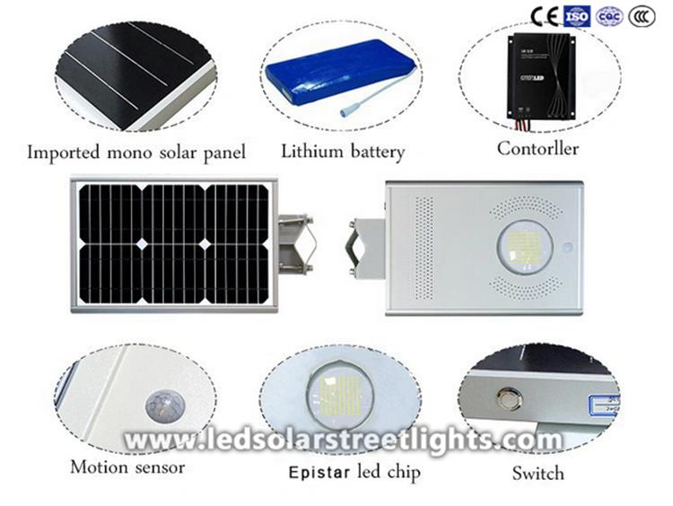 Details of 12w solar street light
