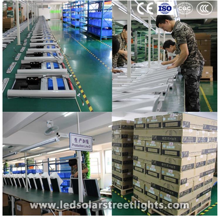 production process of 12w solar street light